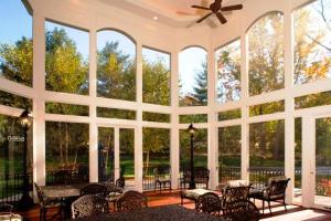 Interior of two story screened porch by Archadeck of Maryland