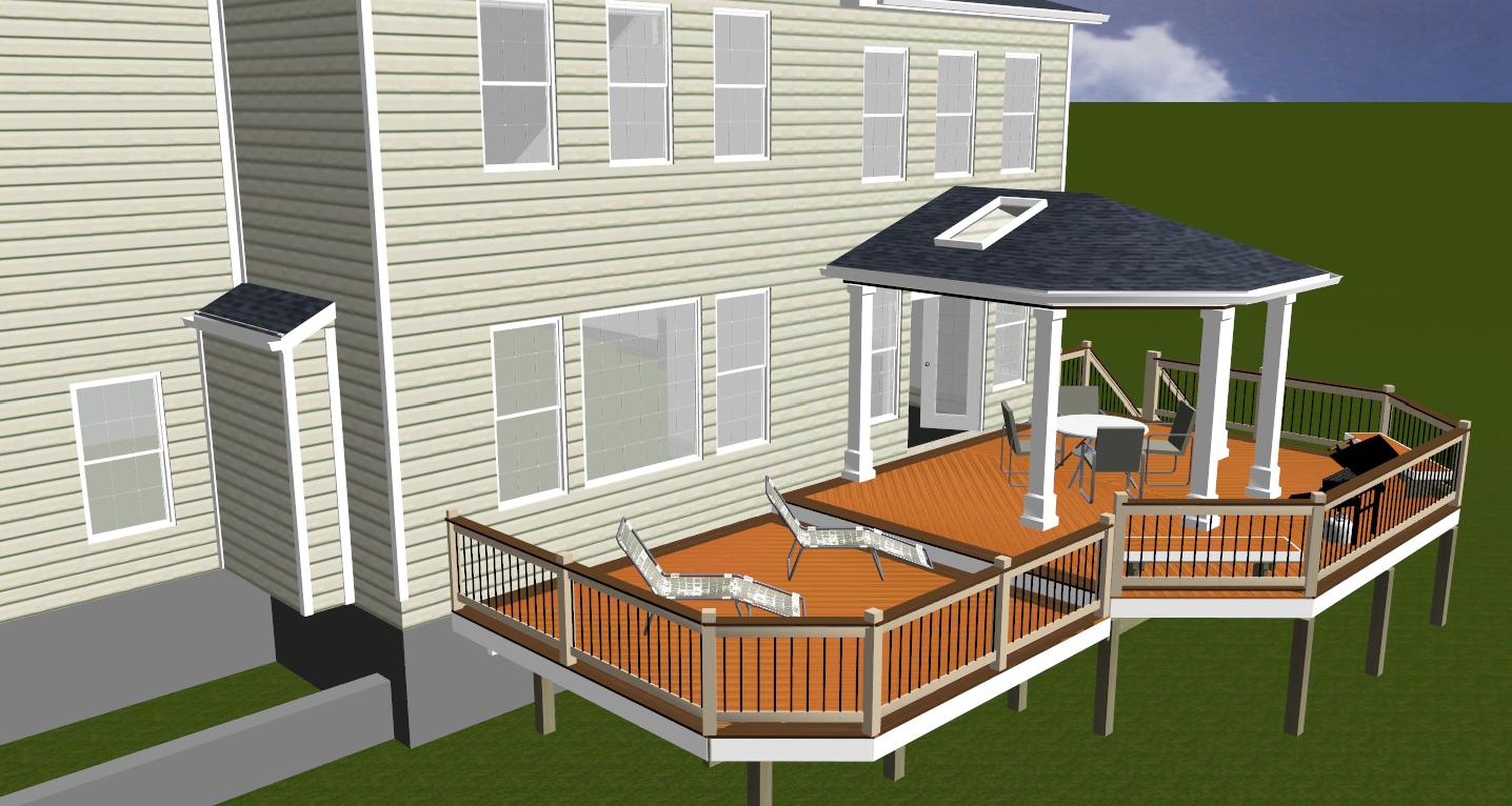 Design Renderings Maryland Custom Outdoor Builder Decks
