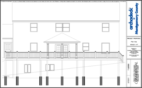 Chevy Chase deck builder back elevation